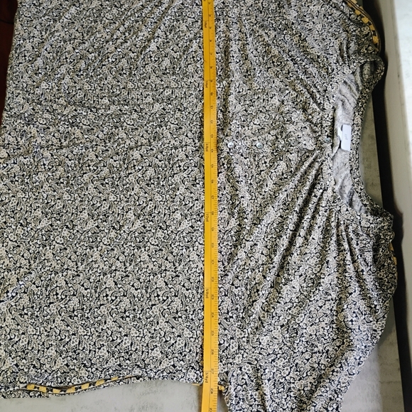 J Jill Ditsy Floral Blouse Womens Plus 3X Boho Bohemian Peasant Relaxed Flowy - Picture 12 of 13